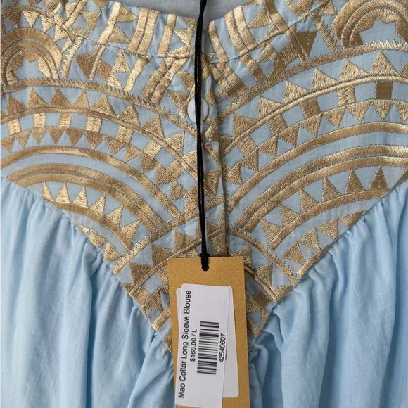 NEW Greek Archaic Kori Mao Collar Long Sleeve Shirt - Picture 14 of 14